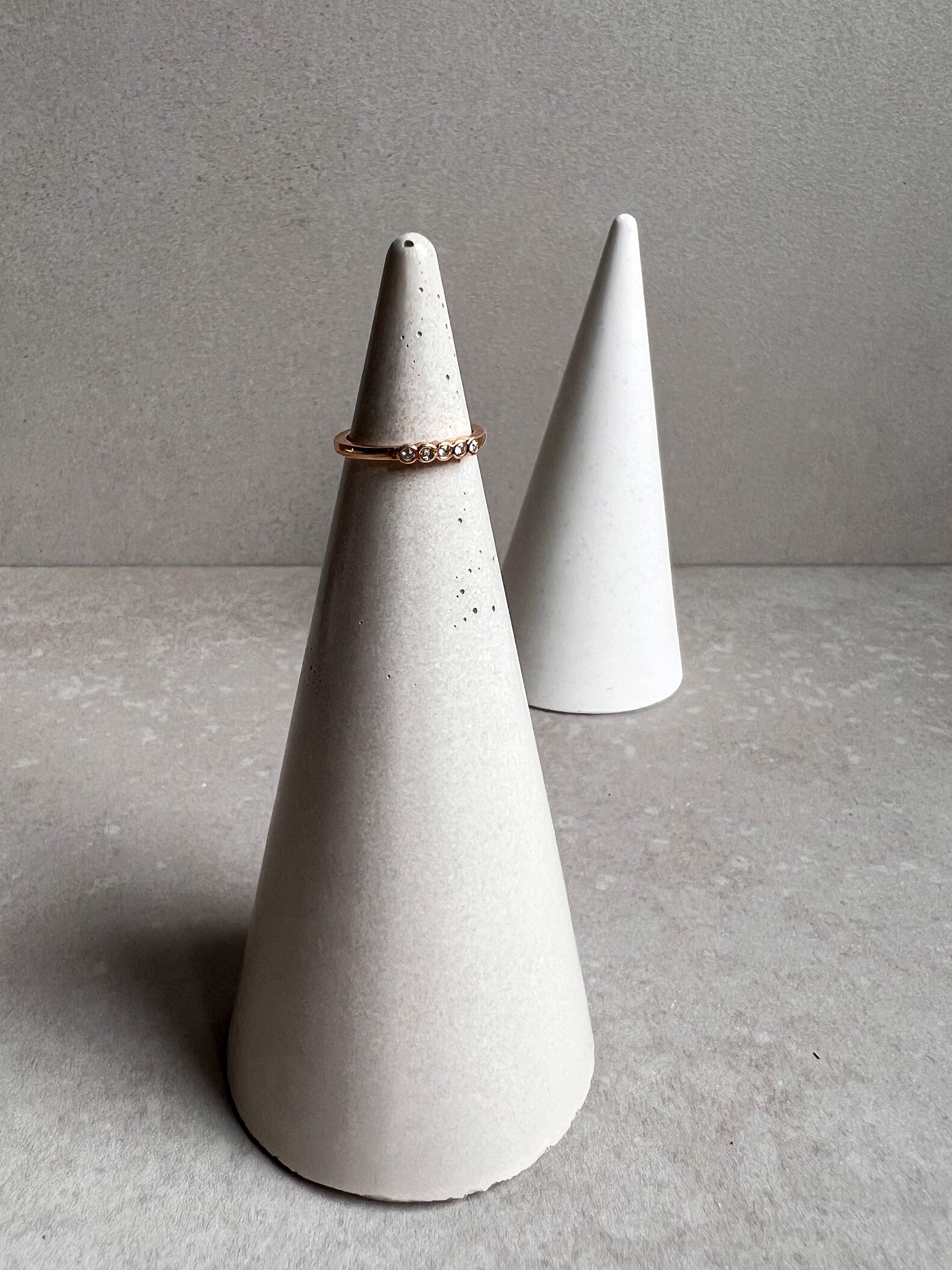 Concrete Ring Tree, Minimalist Ring Cone, Modern Ring Holder, Ring Display, Engagement Gift, Ring Cone, Ring Cone, Cement, Jewelry Organizer