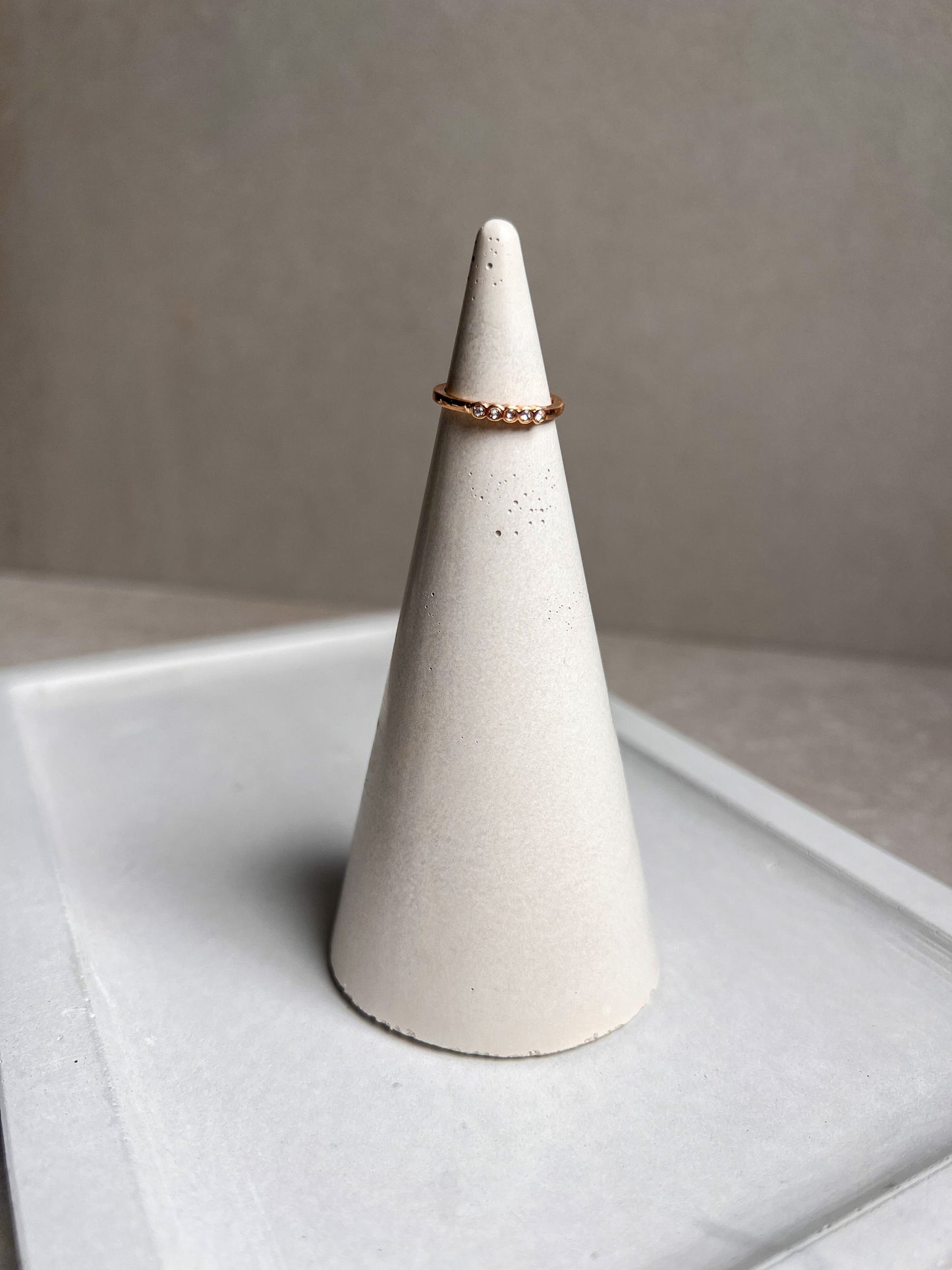 Concrete Ring Tree, Minimalist Ring Cone, Modern Ring Holder, Ring Display, Engagement Gift, Ring Cone, Ring Cone, Cement, Jewelry Organizer