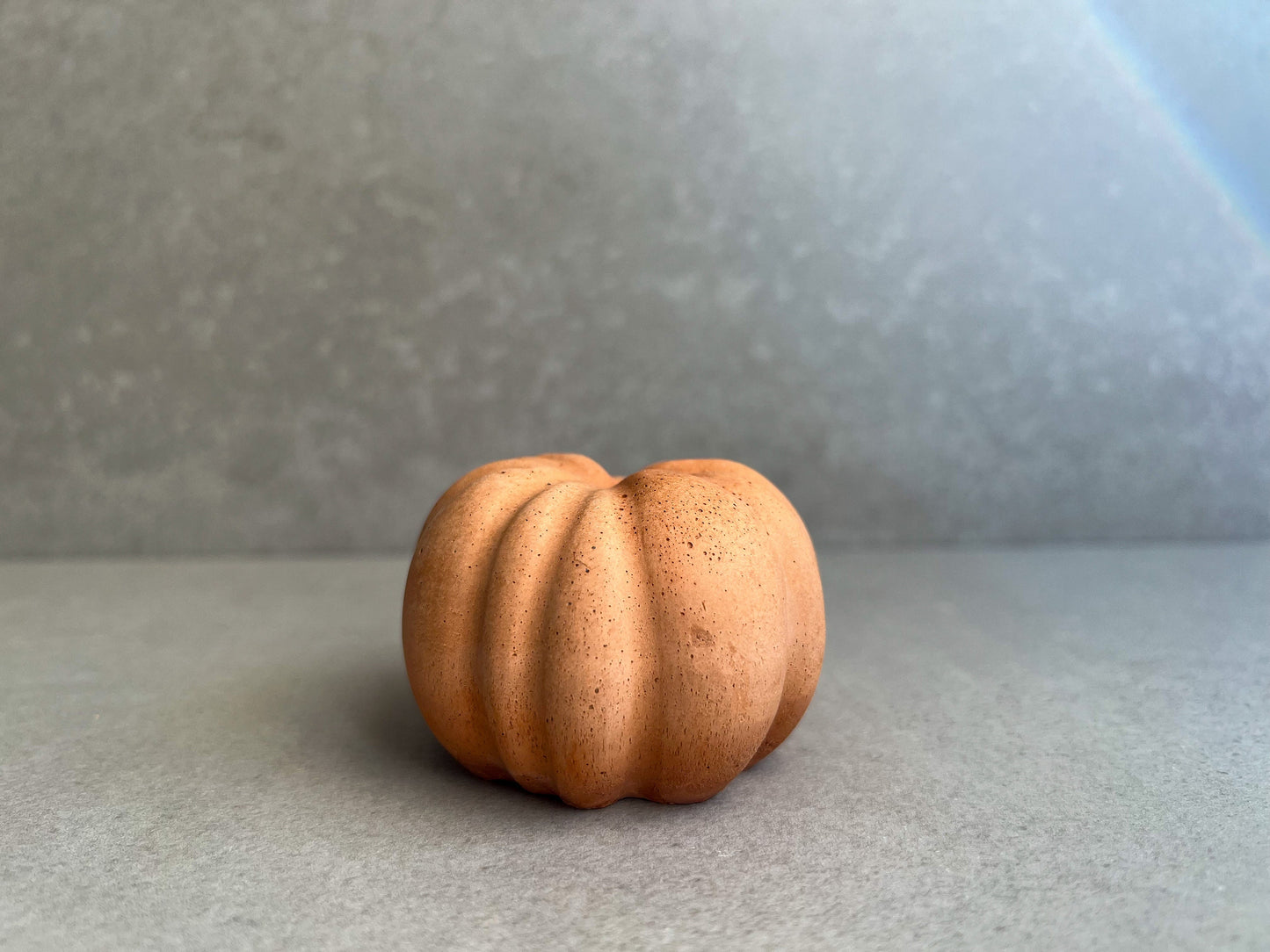 Small Concrete Pumpkin, Cement Fall Decor, Minimalist Thanksgiving Table Accent, Halloween Ornament, Stone Pumpkin Statue, Autumn Home Decor