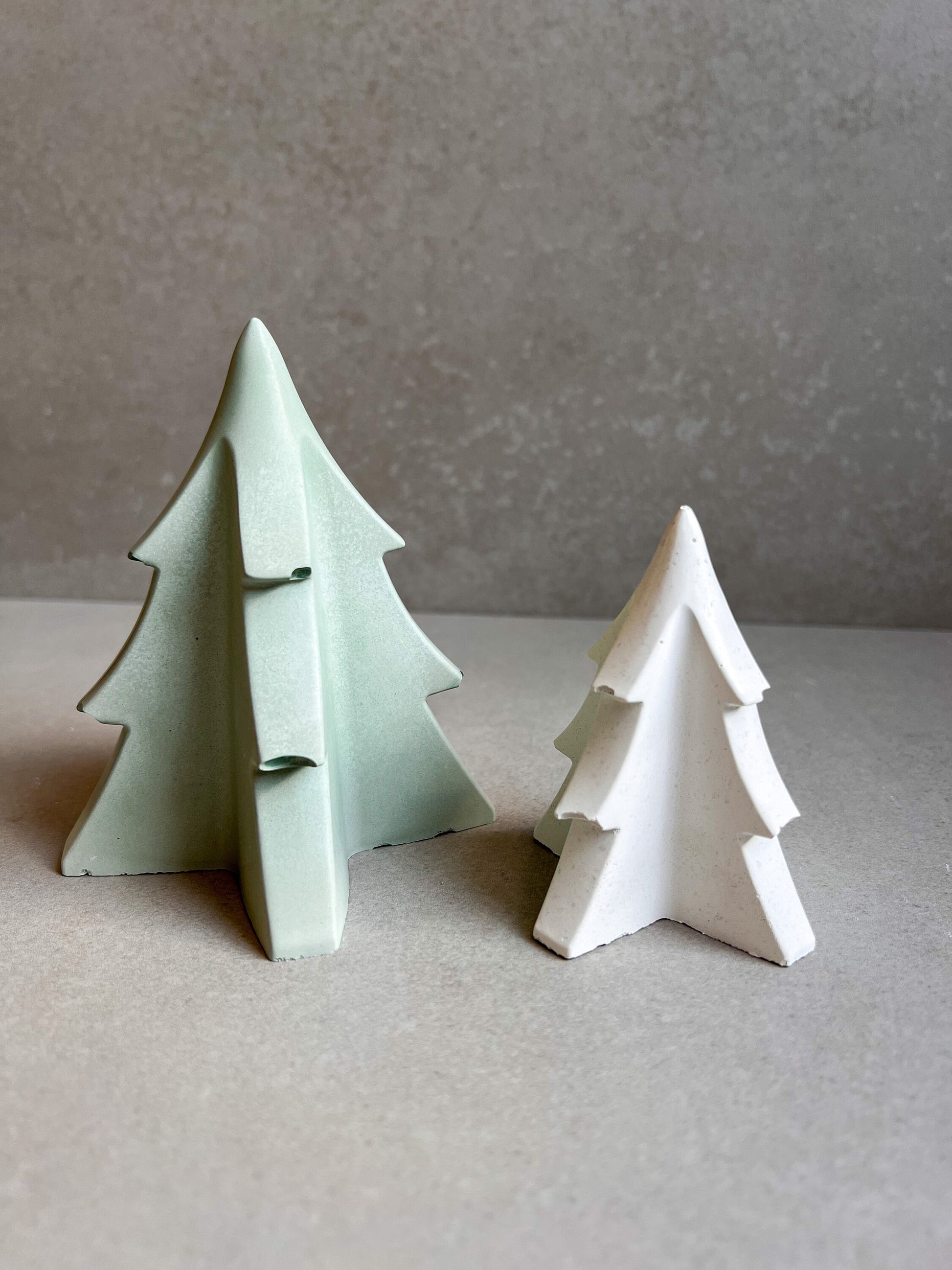 Concrete Christmas Tree, Cement Winter Decor, Minimalist Table Accent, Holiday Ornament, Stone Tree Statue, Festive Home Decor