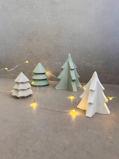 Concrete Christmas Tree, Cement Winter Decor, Minimalist Table Accent, Holiday Ornament, Stone Tree Statue, Festive Home Decor