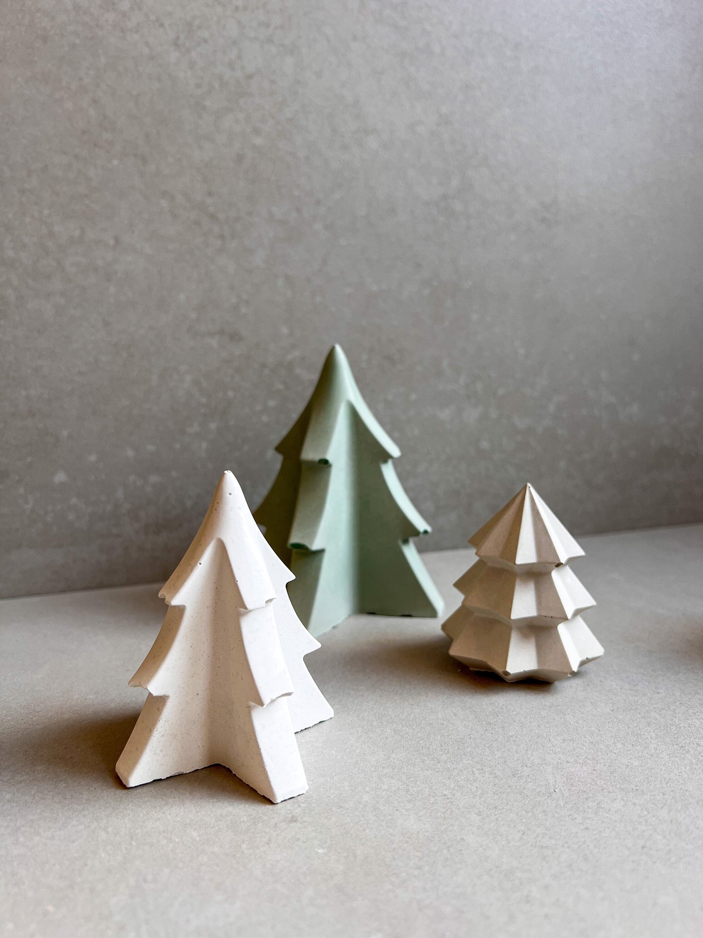 Concrete Christmas Tree, Cement Winter Decor, Minimalist Table Accent, Holiday Ornament, Stone Tree Statue, Festive Home Decor