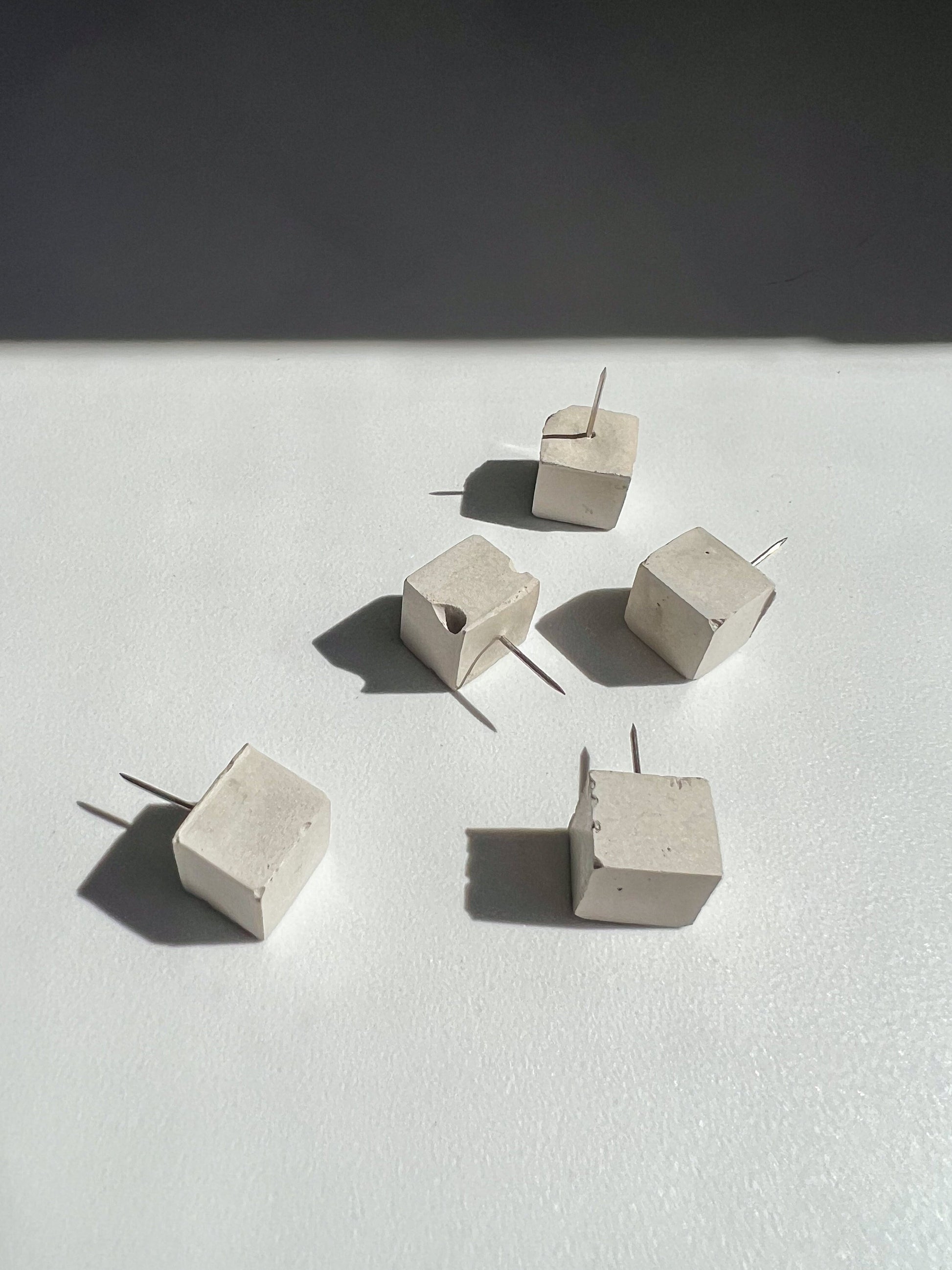 Concrete Push Pins, Minimalist Thumb Tack, Modern Office Decor, Cement Push Buttons, Pin Board Pin, Cork Board Needle Pins, Office Pins