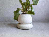 Small Concrete Planter with Drainage, Cute Plant Pot, Bubble Planter, Succulent Planter, Decorative Pot, Modern Pot, Nordic, Chubby Pot