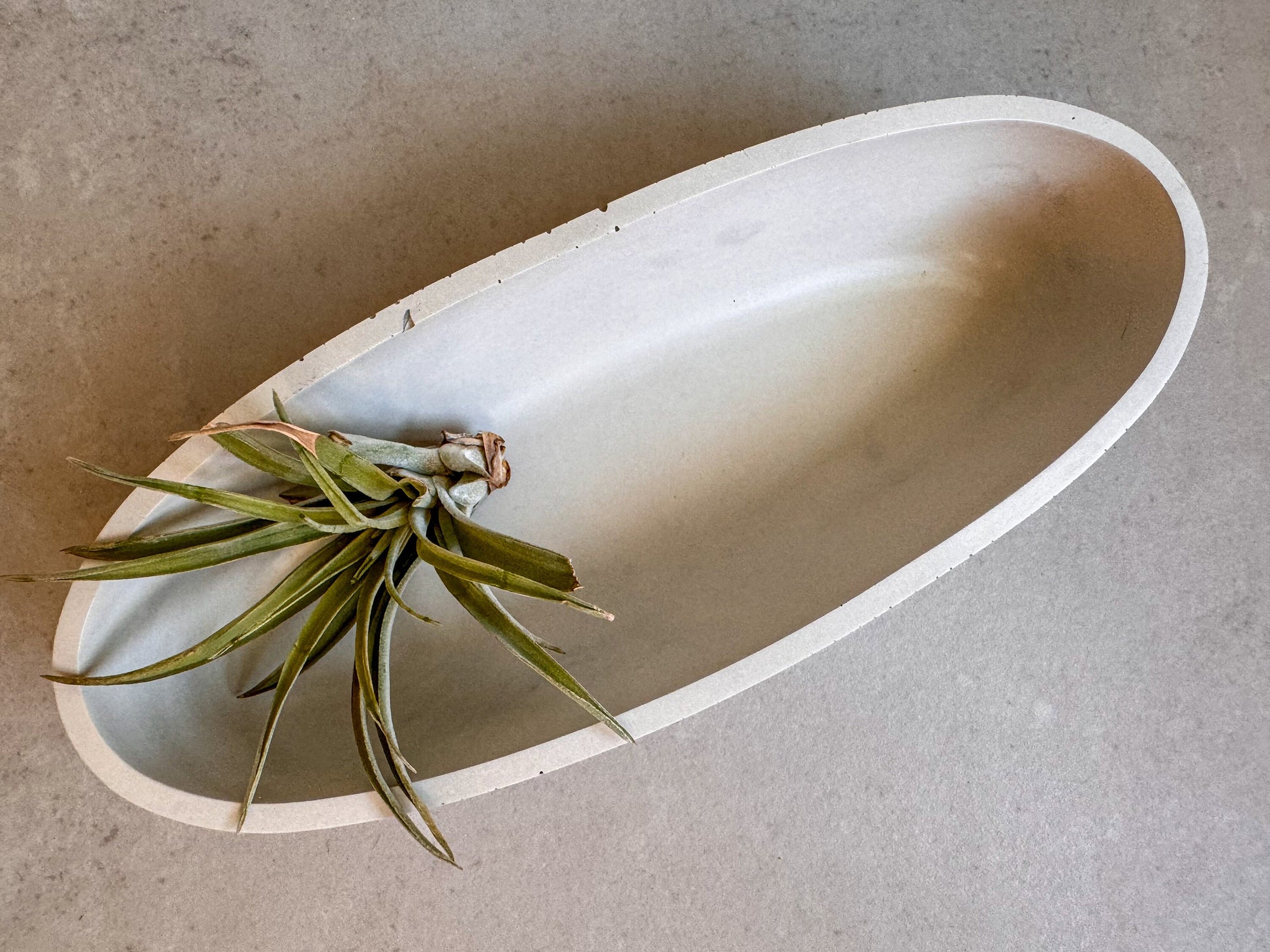 Oval Concrete Tray, Decorative Boat Tray, Trinket Trough, Minimalist Cement Tray, Coffee Table Display, Jewlery Dish, Bathroom Tray