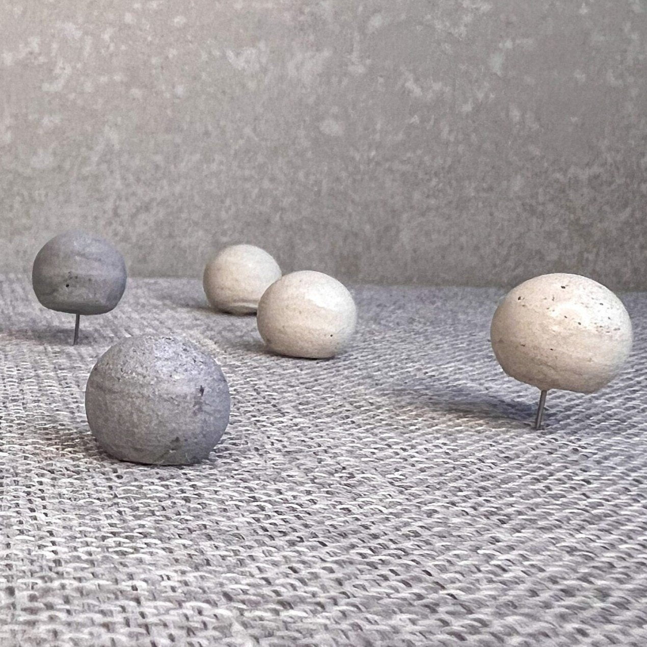 Concrete Ball Push Pins, Minimalist Thumb Tacks, Modern Office Decor, Cement Push Buttons, Pin Board Pins, Cork Board Needle Pins, Map Pins