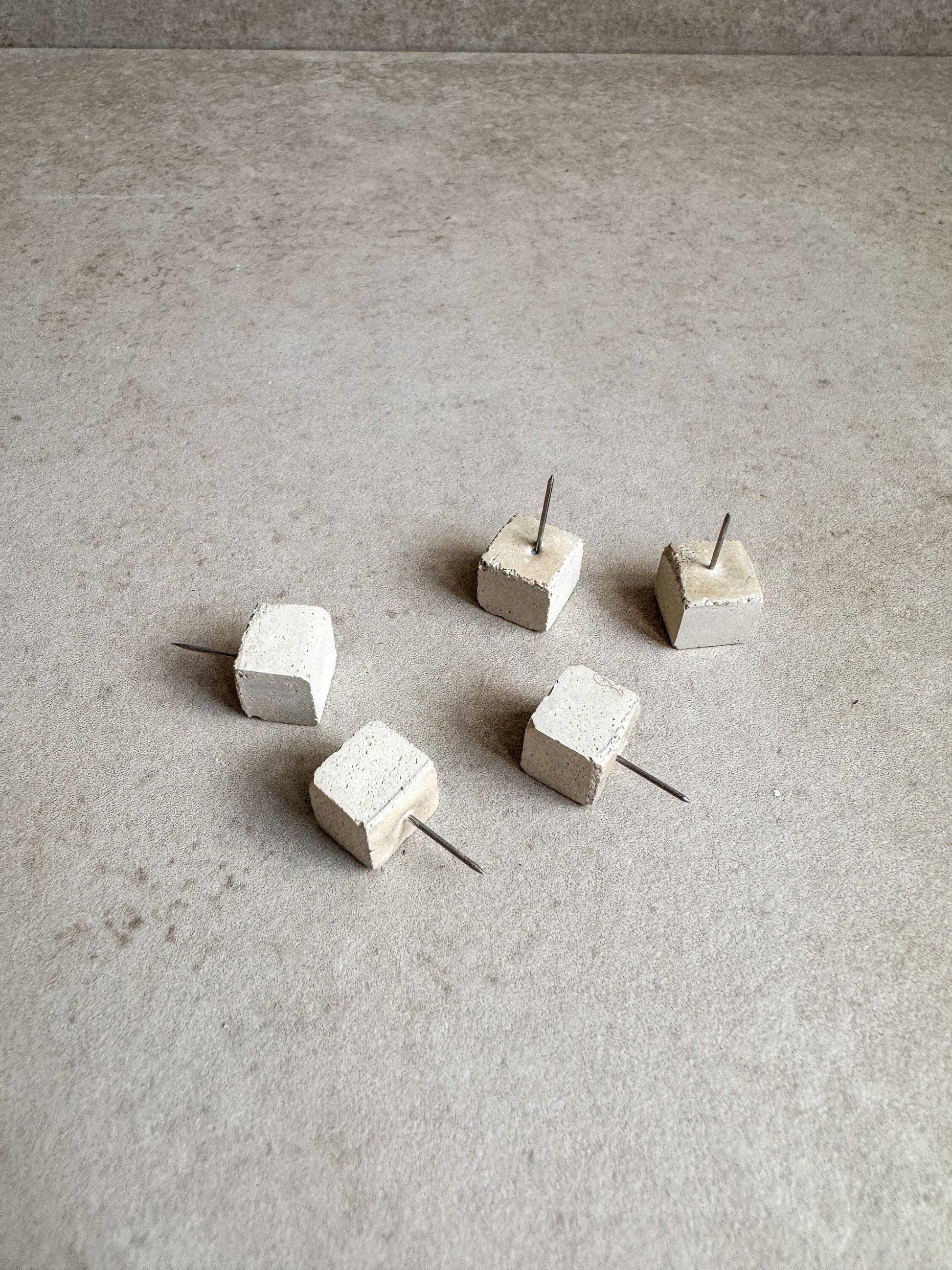 Concrete Push Pins, Minimalist Thumb Tack, Modern Office Decor, Cement Push Buttons, Pin Board Pin, Cork Board Needle Pins, Office Pins