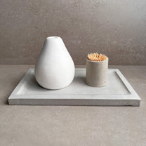 Rectangle Concrete Tray, Decorative Trinket Dish, Japandi Jewelry Display, Minimalist Cement Catchall, Modern Table Accent, Bottle Holder