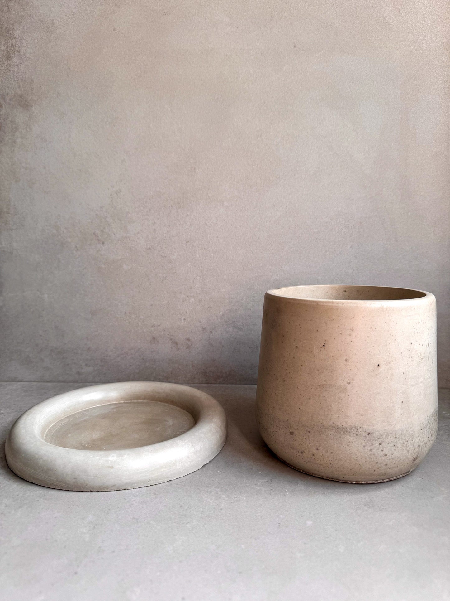 Concrete Planter with Saucer, Modern Plant Pot, Bubble Planter, Decorative Cement Pot, Minimalist Pot with Drainage, Nordic Pot, Chunky Pot