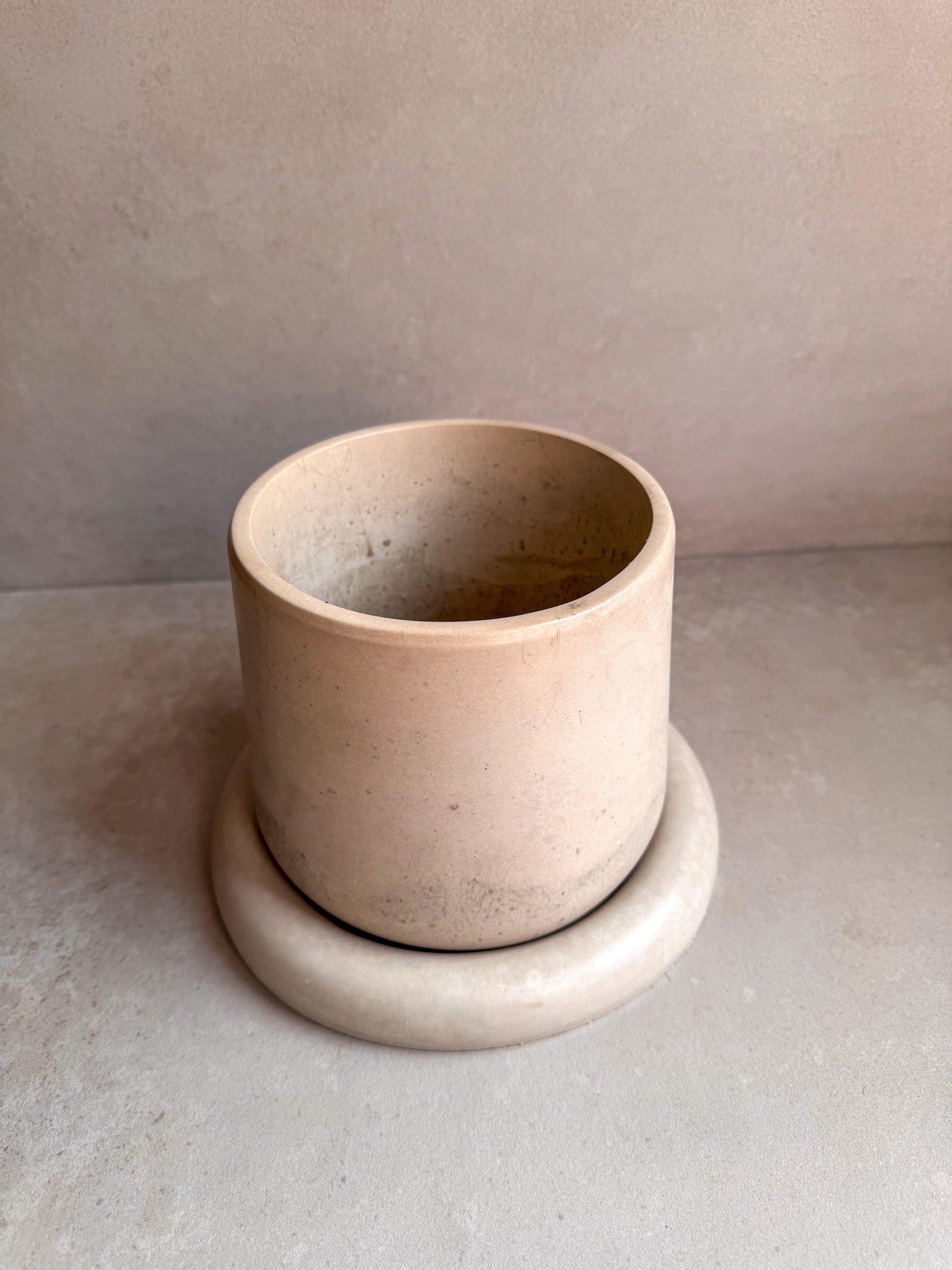 Concrete Planter with Saucer, Modern Plant Pot, Bubble Planter, Decorative Cement Pot, Minimalist Pot with Drainage, Nordic Pot, Chunky Pot