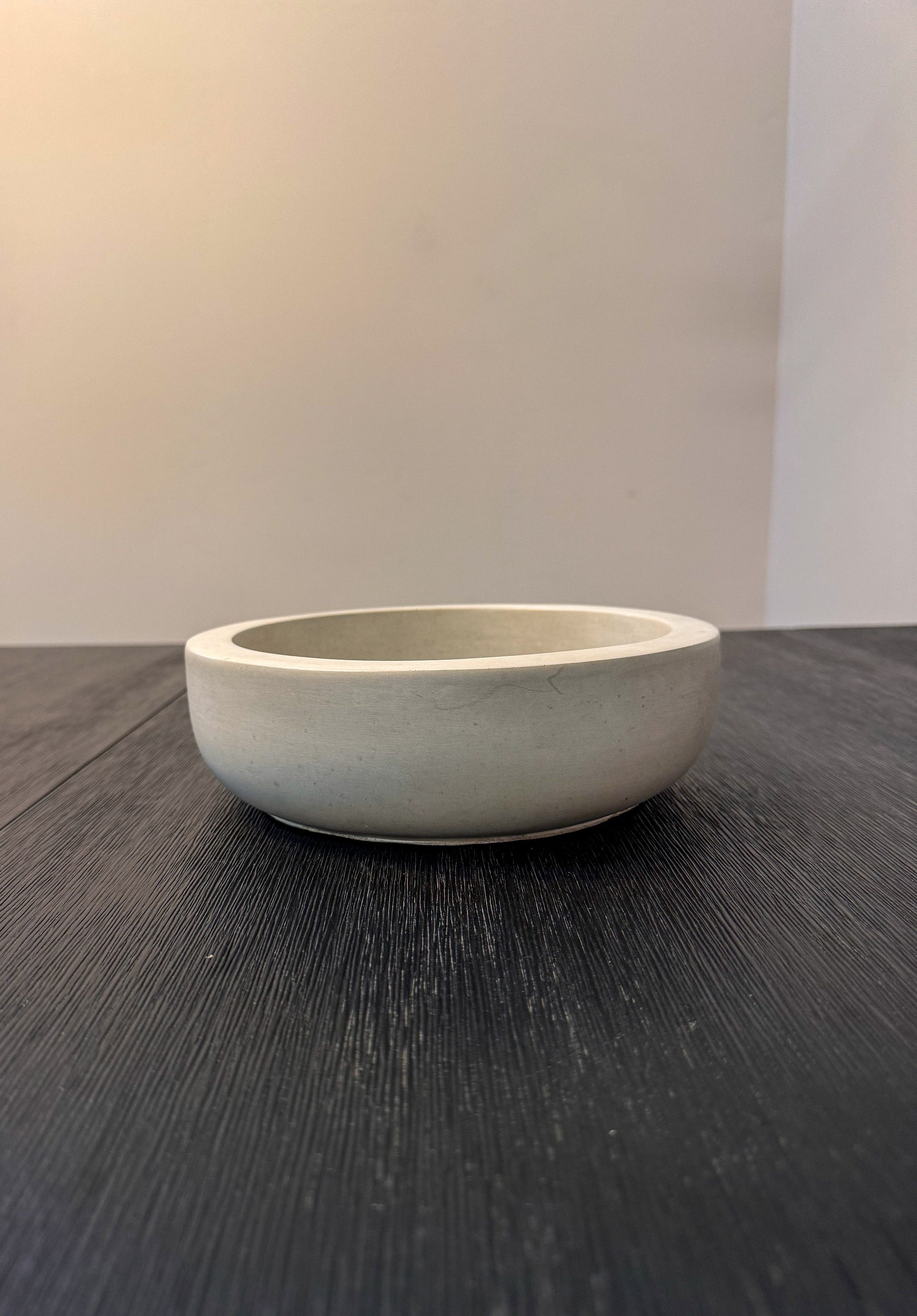 Minimalist Concrete Bowl, 9”, Heavy Modern Bowl, Catch All Dish, Large Cement Bowl, Contemporary Bowl, Centerpeice Decor, Decorative Bowl