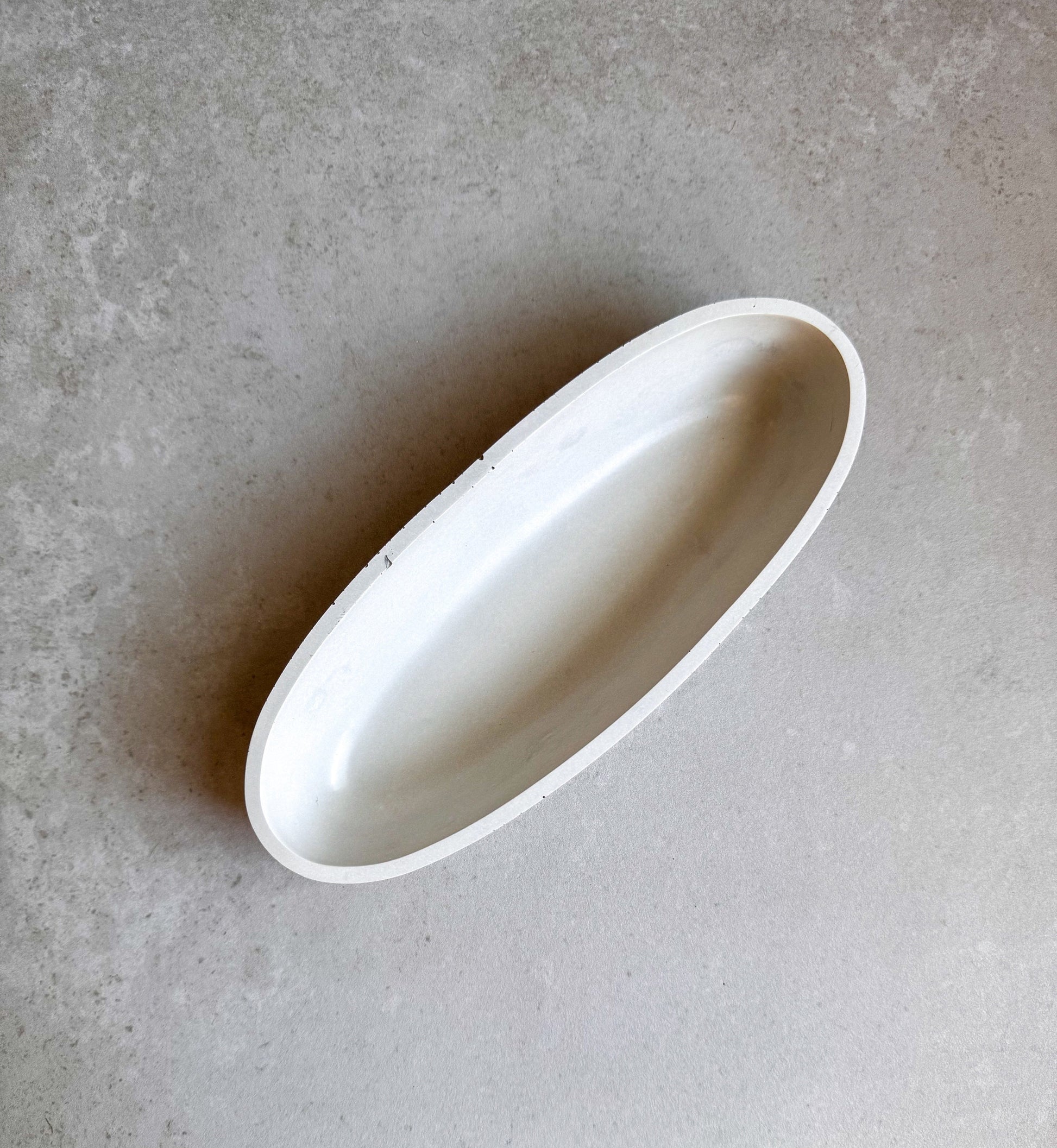 Oval Concrete Tray, Decorative Boat Tray, Trinket Trough, Minimalist Cement Tray, Coffee Table Display, Jewlery Dish, Bathroom Tray