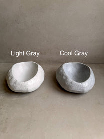 ROCK BOWL, Decorative Dish, Pebble Jewlery Display, Concrete River Stone, Cement Trinket Vessel, Japandi Decor, Entryway Stone Catchall