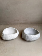ROCK BOWL, Decorative Dish, Pebble Jewlery Display, Concrete River Stone, Cement Trinket Vessel, Japandi Decor, Entryway Stone Catchall
