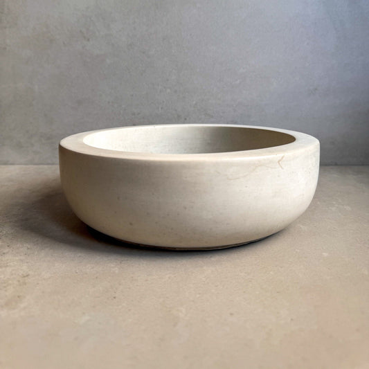 Minimalist Concrete Bowl, 9”, Heavy Modern Bowl, Catch All Dish, Large Cement Bowl, Contemporary Bowl, Centerpeice Decor, Decorative Bowl