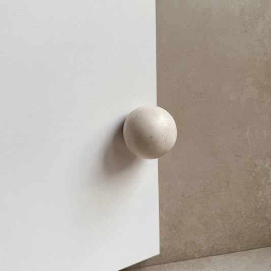 Ball Drawer Pull, Concrete Drawer Knob, Cabinet Handle Hardware, Decorative Sphere Peg, Cement Dresser Handle, Minimalist Stone Knob, Modern