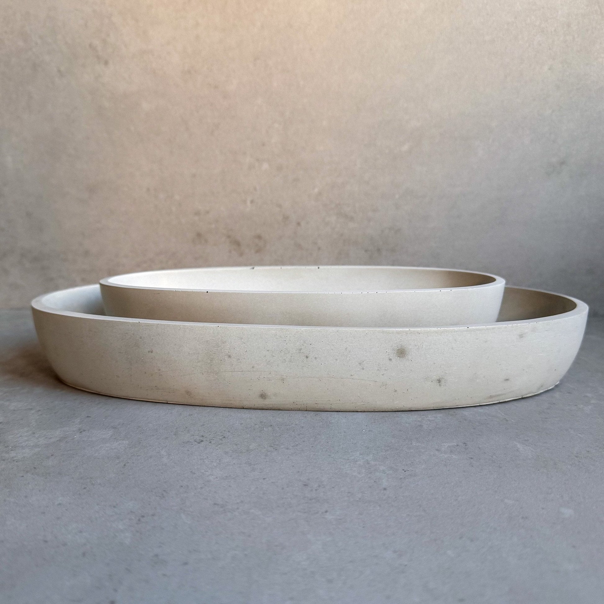 Oval Concrete Tray, Decorative Boat Tray, Trinket Trough, Minimalist Cement Tray, Coffee Table Display, Jewlery Dish, Bathroom Tray