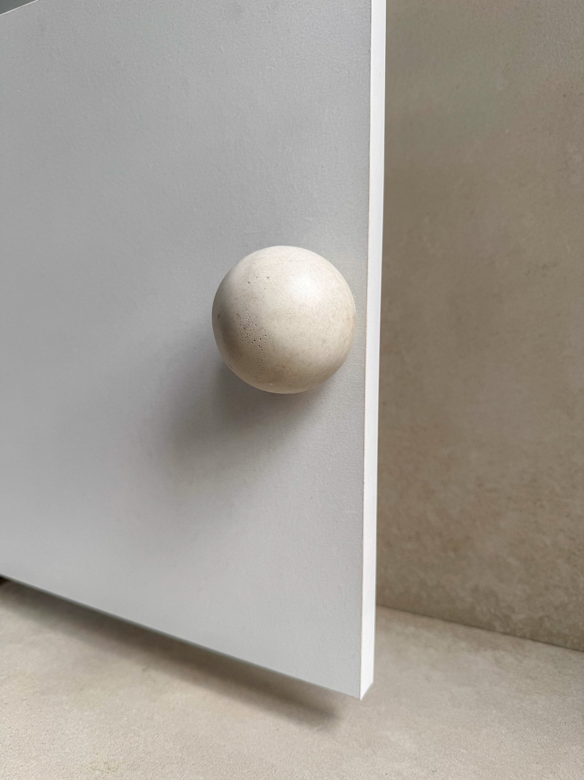 Ball Drawer Pull, Concrete Drawer Knob, Cabinet Handle Hardware, Decorative Sphere Peg, Cement Dresser Handle, Minimalist Stone Knob, Modern