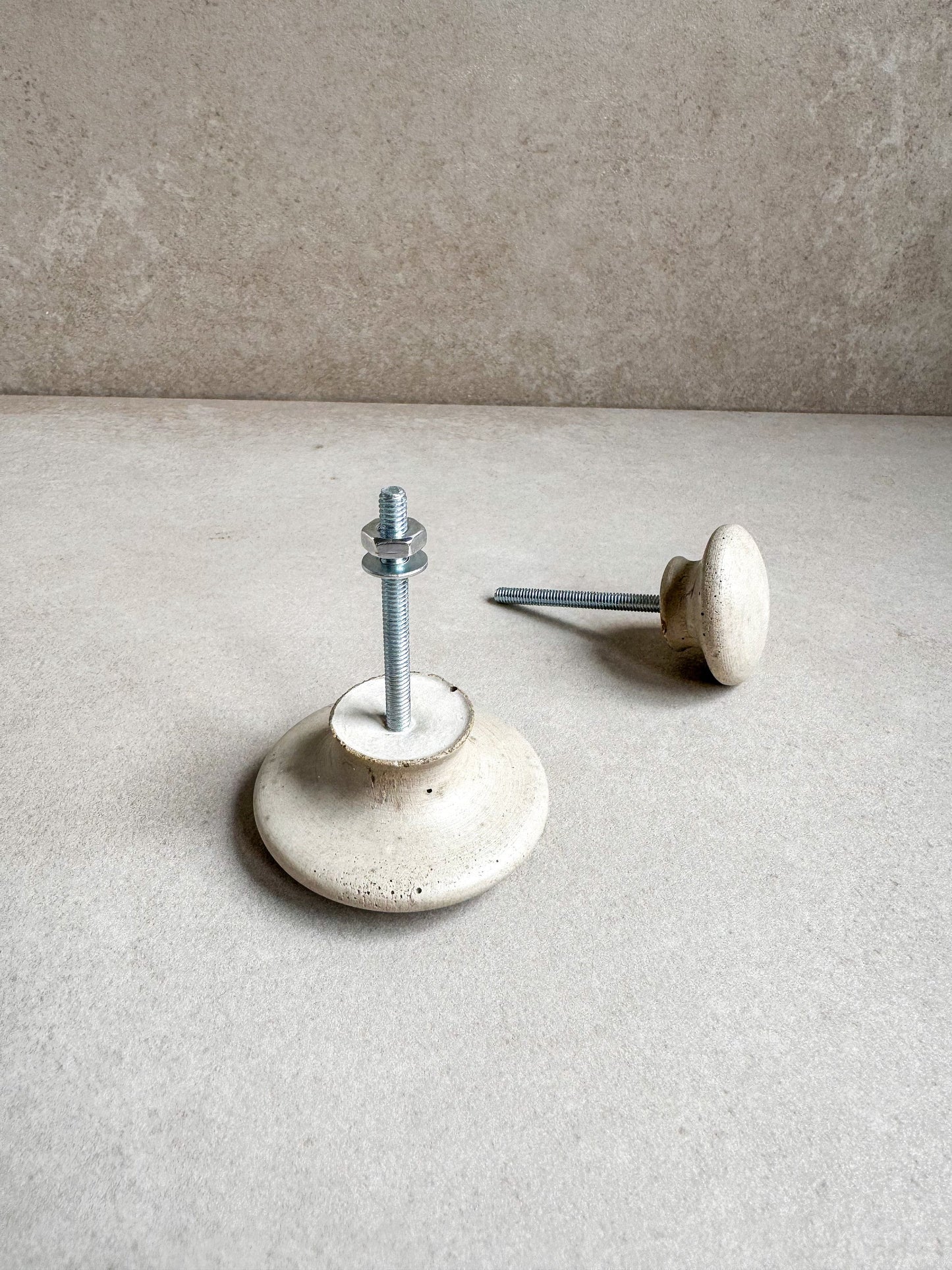 Round Drawer Pull, Concrete Drawer Knob, Cabinet Handle Hardware, Decorative Sphere Peg, Cement Dresser Handle, Minimalist Stone Knob