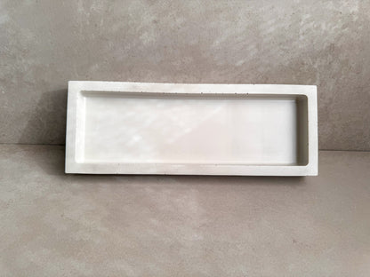 Rectangular Concrete Tray, Entryway Tray, Jewelry Dish, Minimalist Cement Catchall, Soap Bottle Tray, Bathroom Tray, Trinket Holder, Modern