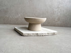 Concrete Ring Dish, Footed Trinket Tray, Small Platform Bowl, Modern Jewelry Display, Engagement Ring Holder, Minimalist Stone Pedestal Bowl