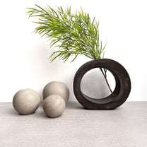 Concrete Bud Vase, Cement Donut Vase, Irregular Test Tube Vase, Propagation Station, Asymmetrical Vase, Minimalist Dried Flower Vase