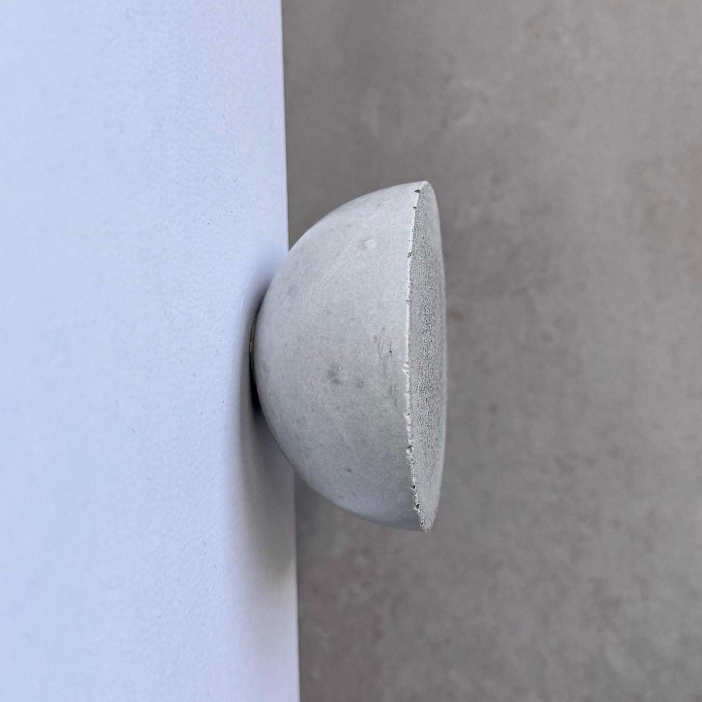 Round Drawer Pull, Concrete Drawer Knob, Cabinet Handle Hardware, Decorative Dome Peg, Cement Dresser Handle, Minimalist Stone Hook