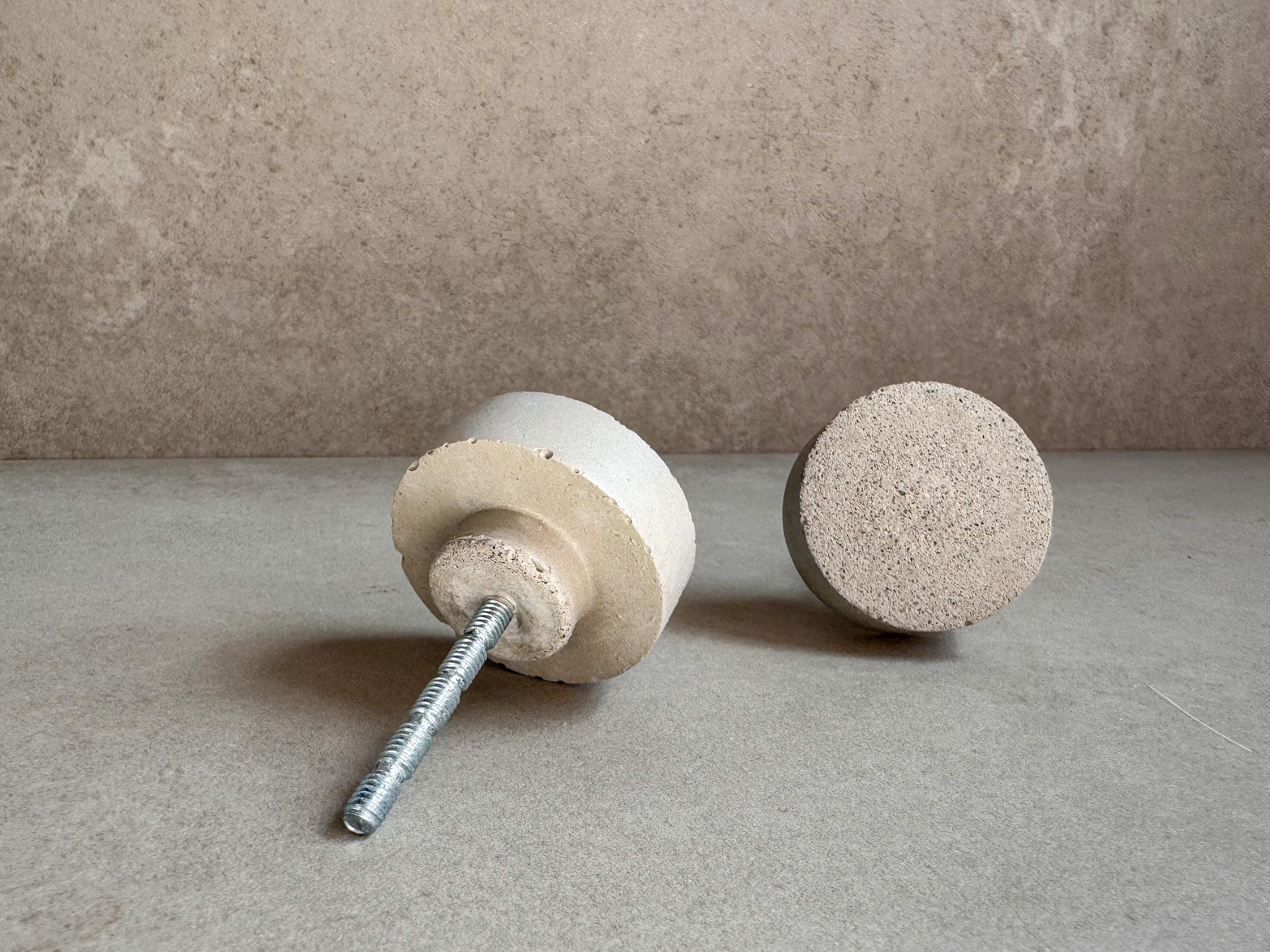 Round Concrete Knob Circular Cement Hook, Hat Hook, Drawer Pull, Decorative Peg, Furniture Hardware, Wall Storage, Minimalist Cabinet Knob