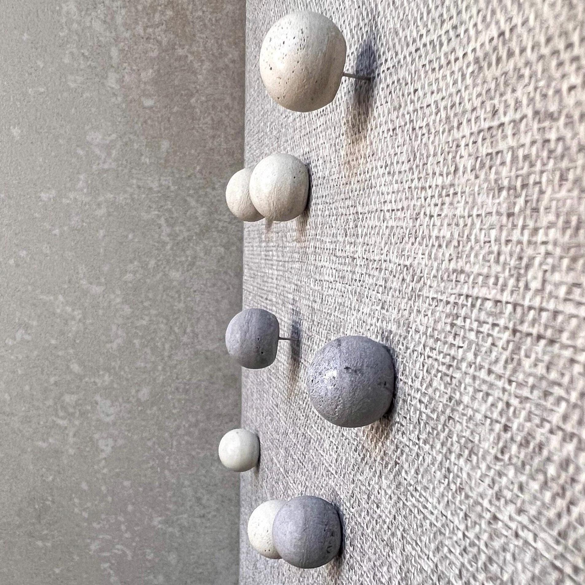 Concrete Ball Push Pins - Set of 10