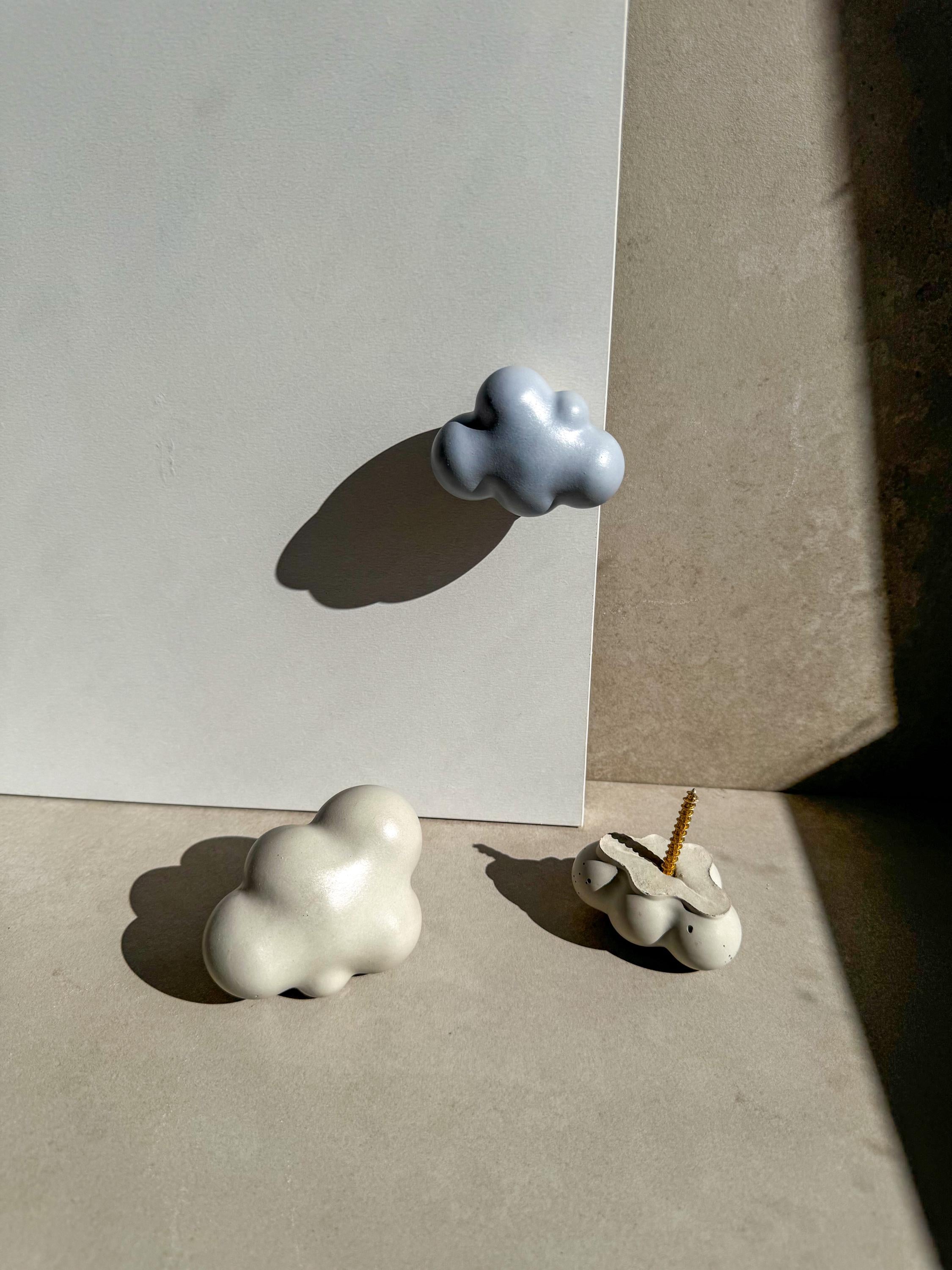Cloud Concrete Knob, Nursery Cement Decor, Hat Hook, Drawer Pull, Decorative Peg, Furniture Hardware, Wall Storage, Cute Cabinet Handles