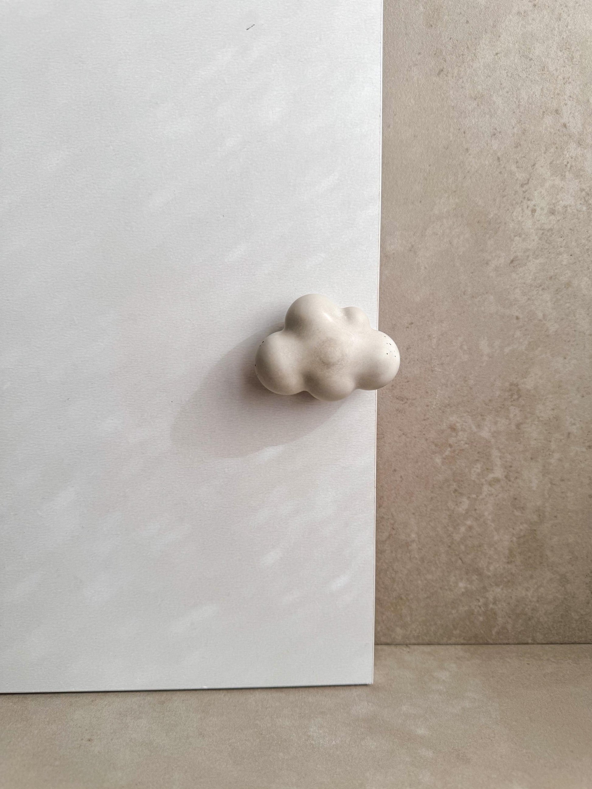 Cloud Concrete Knob, Nursery Cement Decor, Hat Hook, Drawer Pull, Decorative Peg, Furniture Hardware, Wall Storage, Cute Cabinet Handles