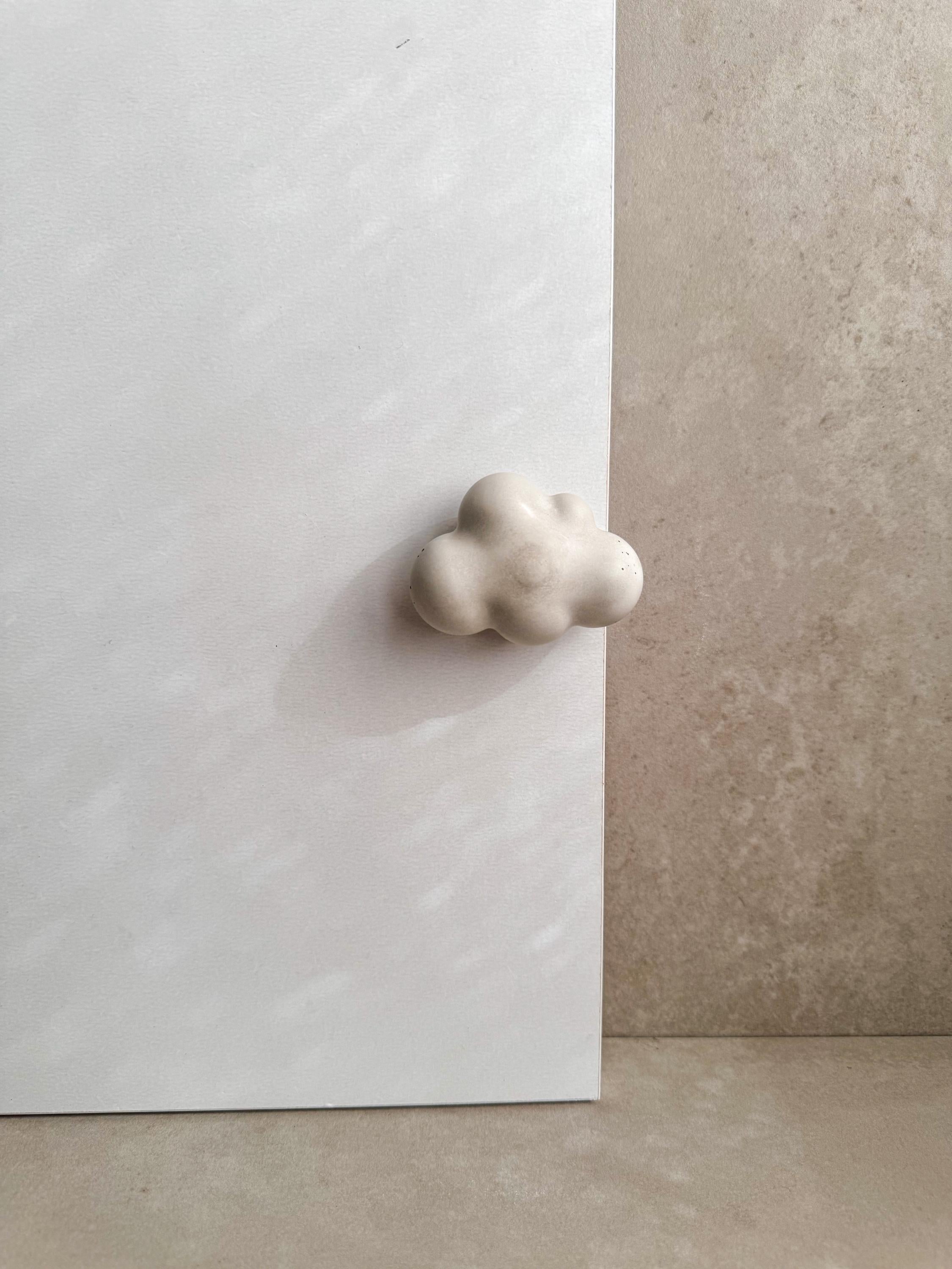Cloud Concrete Knob, Nursery Cement Decor, Hat Hook, Drawer Pull, Decorative Peg, Furniture Hardware, Wall Storage, Cute Cabinet Handles