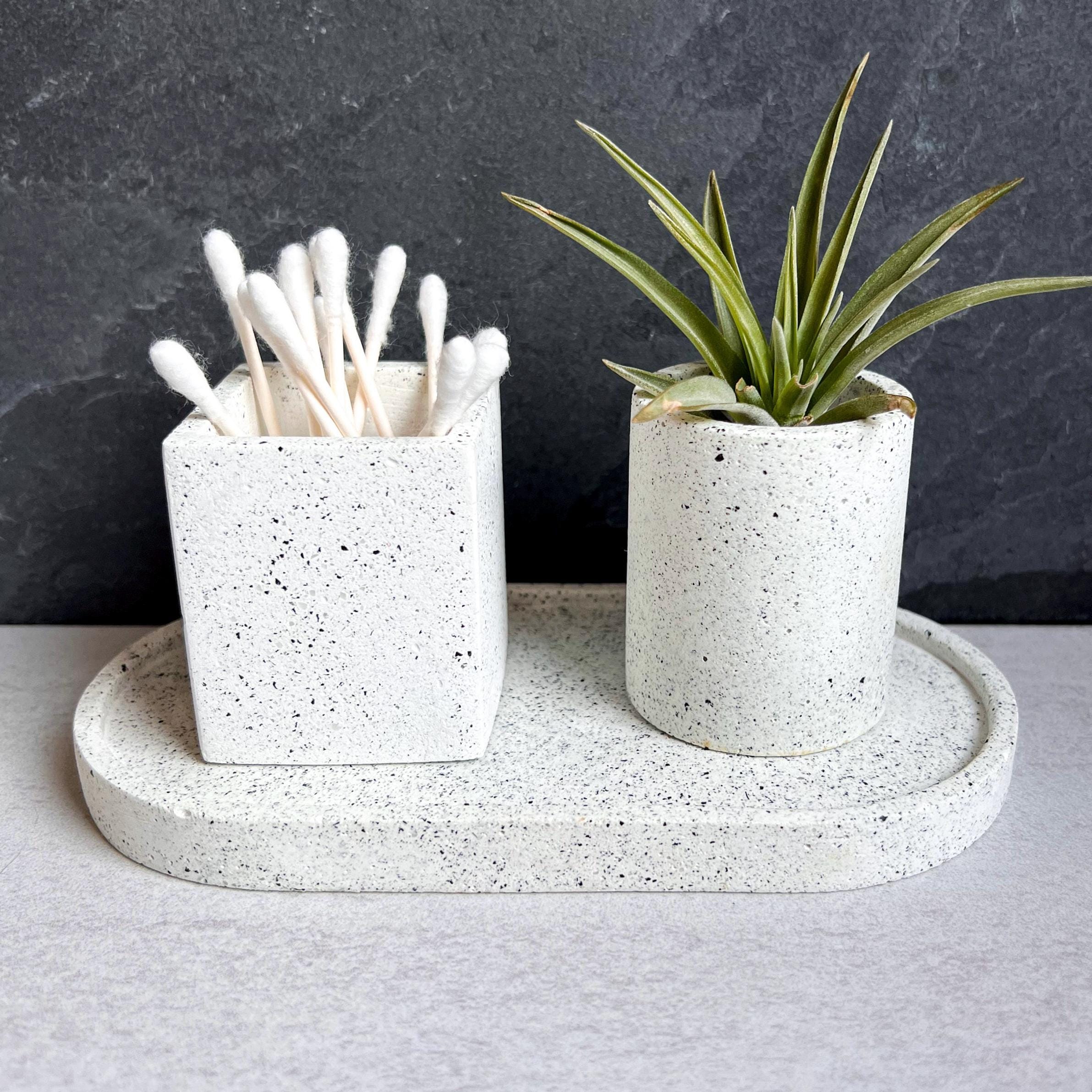 Speckled Oval Concrete Tray, Decorative Stone Tray, Jewelry Holder, Vanity Decor, Cement Tray, Makeup Organizer, Jewlery Dish, Bathroom Tray