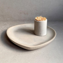 Minimalist Concrete Tray, Decorative Catchall, Asymmetrical Jewelry Display, Oblong Cement Tray, Coffee Table Decor, Modern Bathroom Dish