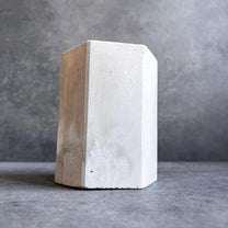 Concrete Pen Holder, Cement Pencil Holder, Utensil Cup, Geometric Office Organization, Octogon Vessel, Industrial Decor, Toothbrush Holder