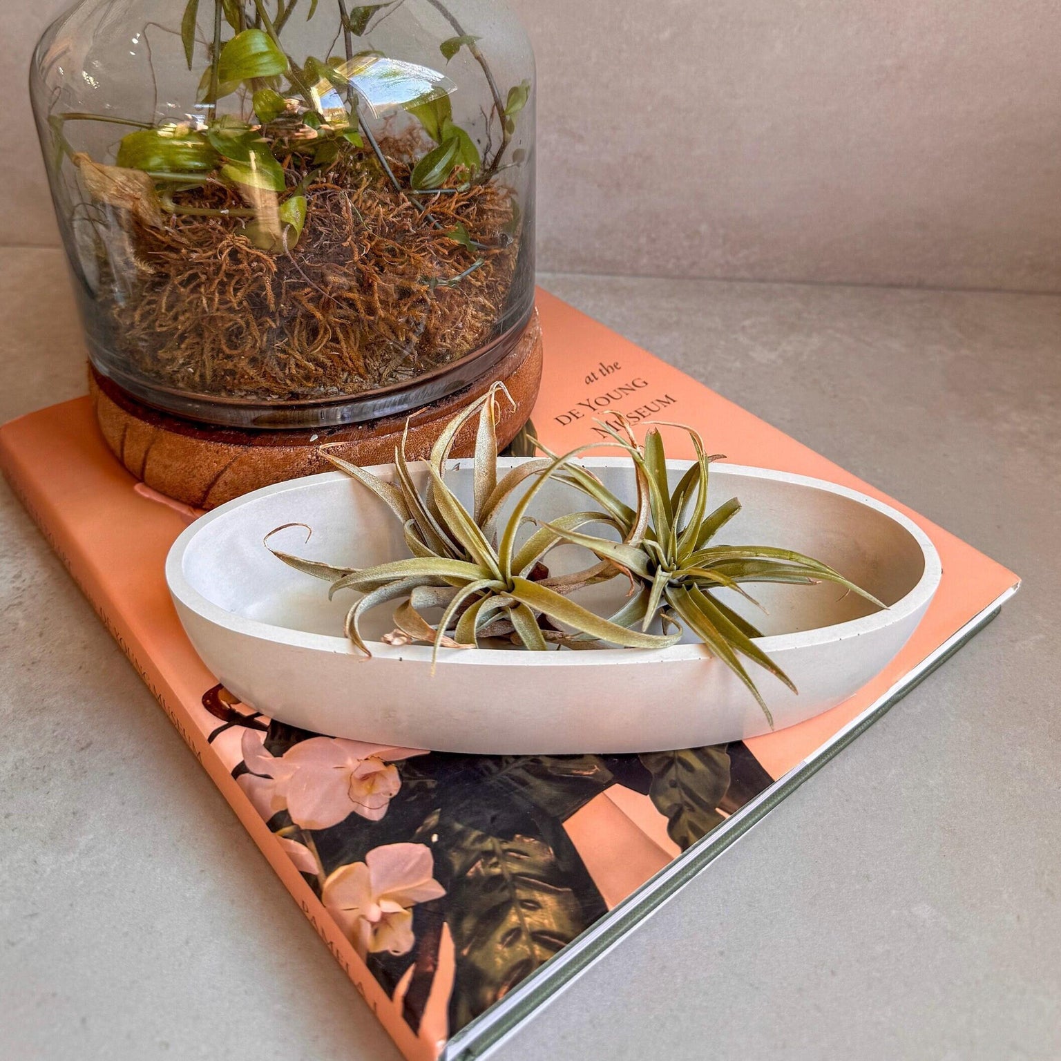 Oval Concrete Tray, Decorative Boat Tray, Trinket Trough, Minimalist Cement Tray, Coffee Table Display, Jewlery Dish, Bathroom Tray