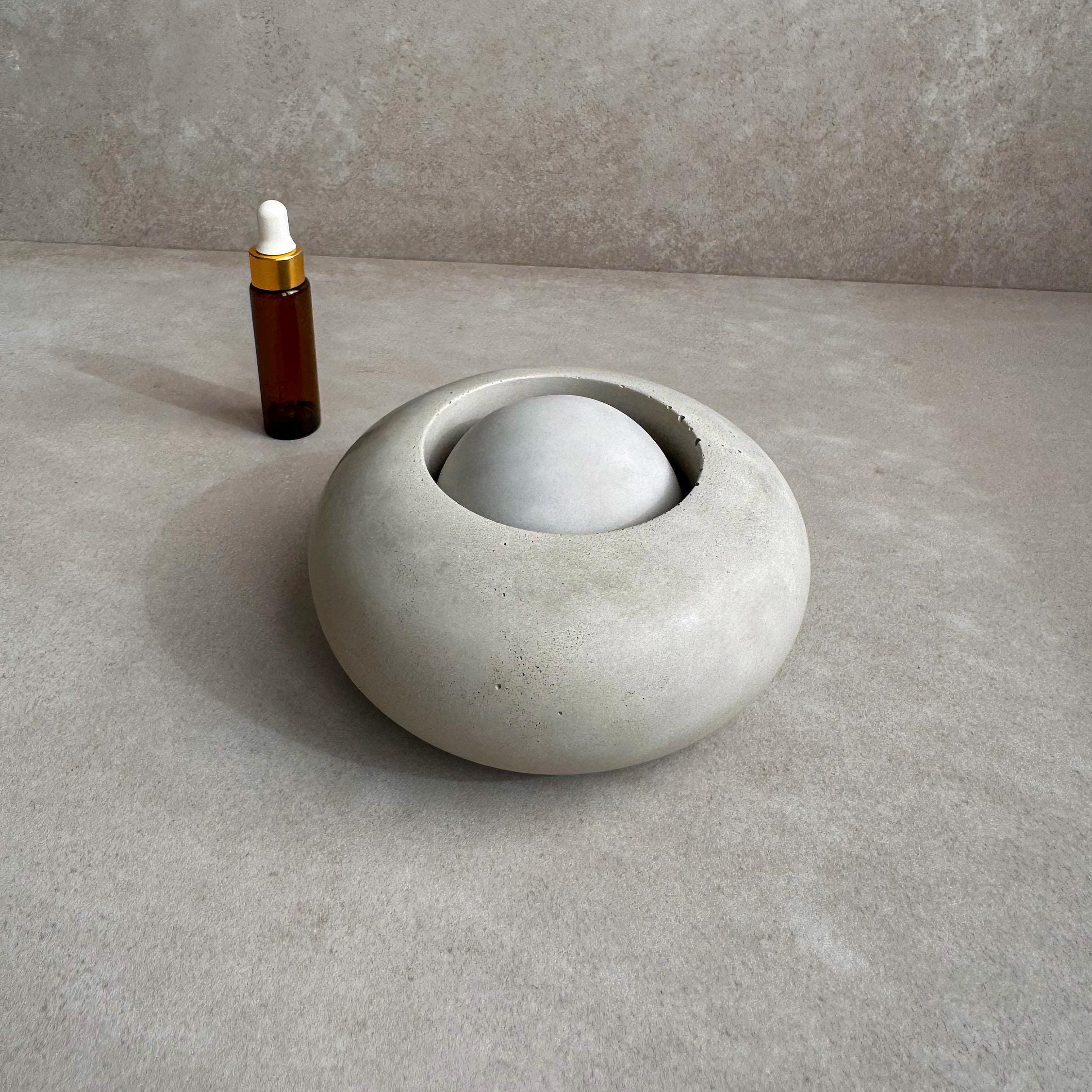Passive Essential Oil Diffuser, Aromatherapy Ball, Concrete Dome Diffuser, Cement Decor, Fragrance Air Freshener, Diffusing Stone, Japandi