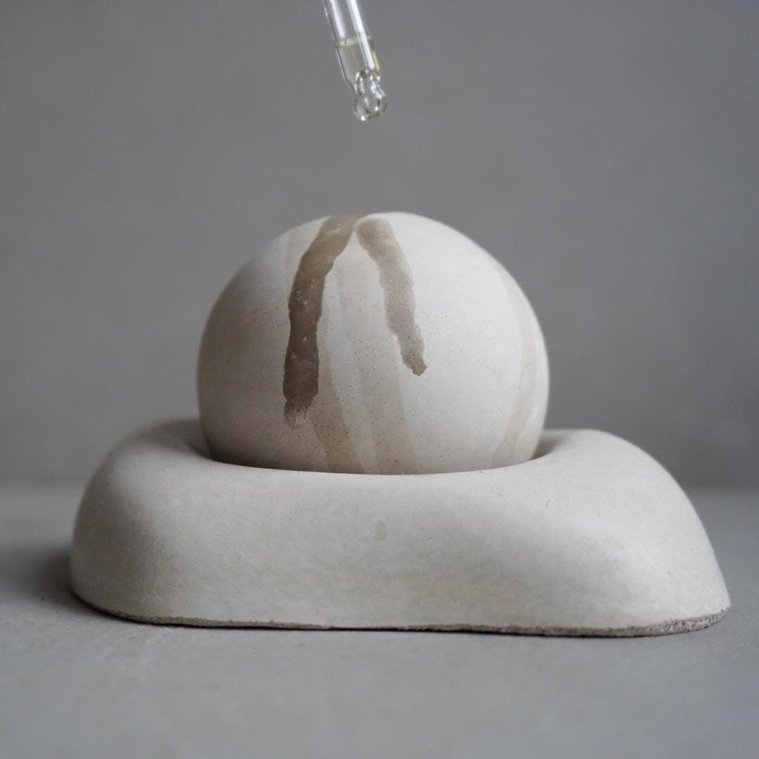 Passive Essential Oil Diffuser, Aromatherapy Ball, Concrete Dome Diffuser, Cement Decor, Fragrance Air Freshener, Diffusing Stone, Japandi