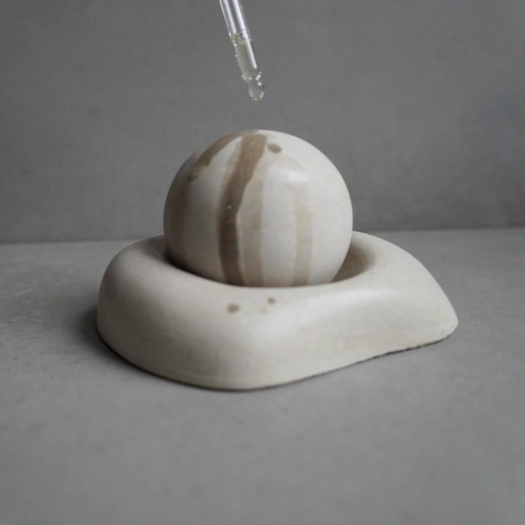 Passive Essential Oil Diffuser, Aromatherapy Ball, Concrete Dome Diffuser, Cement Decor, Fragrance Air Freshener, Diffusing Stone, Japandi