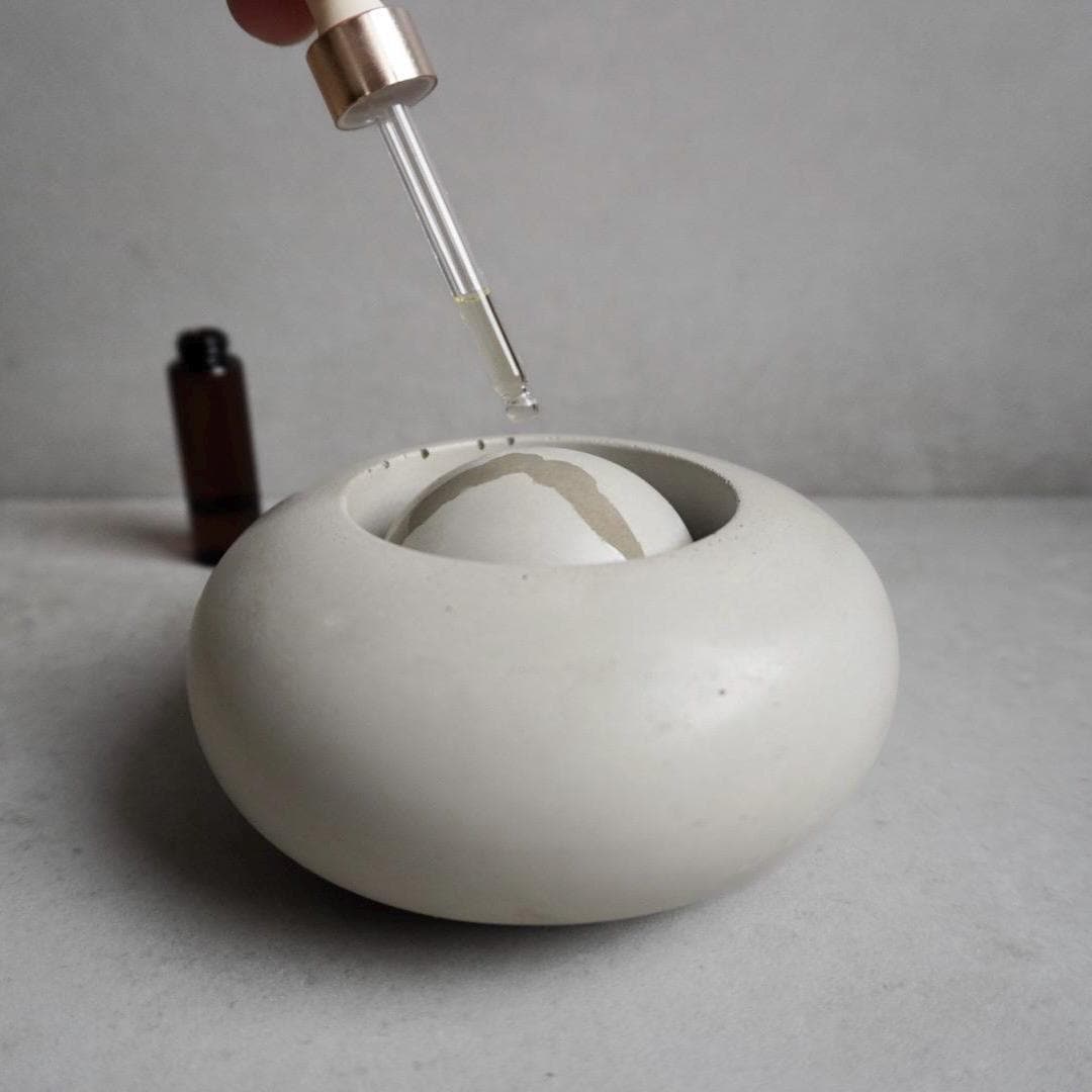 Passive Essential Oil Diffuser, Aromatherapy Ball, Concrete Dome Diffuser, Cement Decor, Fragrance Air Freshener, Diffusing Stone, Japandi