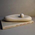 Organic Concrete Tray, Soft Sculptural Catchall, Bean Shaped Jewelry Display, Chunky Japandi Decor, Pebble Trinket Tray, Abstract Dish
