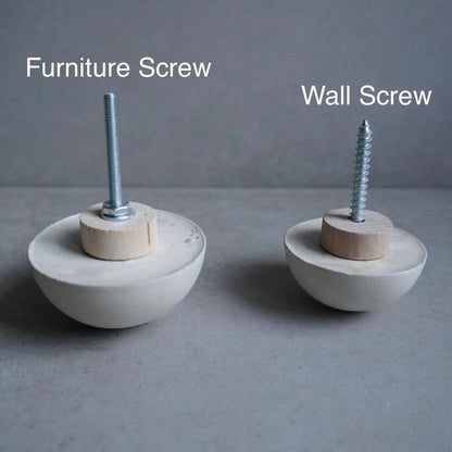 Dome Drawer Pull | Concrete Furniture Hook, Cabinet Handle Hardware, Decorative Semi-Sphere Peg, Dresser Handle, Minimalist Stone Knob