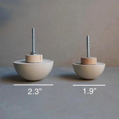 Dome Drawer Pull | Concrete Furniture Hook, Cabinet Handle Hardware, Decorative Semi-Sphere Peg, Dresser Handle, Minimalist Stone Knob