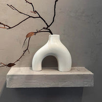 Nordic Style Vase, Concrete Vase, Asymmetrical Modern Vase, Minimalist Vase, White Vase, Vase Decor, Minimalist Vase, Nordic Decor, Minimal