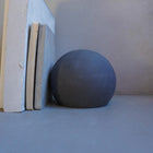 Concrete Sphere Bookend, Round Ball Sculpture, Stone Shelf Decor, Cement Orb Paperweight, Industrial Book Holder, Minimalist Office Decor