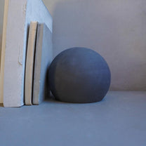 Concrete Sphere Bookend, Round Ball Sculpture, Stone Shelf Decor, Cement Orb Paperweight, Industrial Book Holder, Minimalist Office Decor