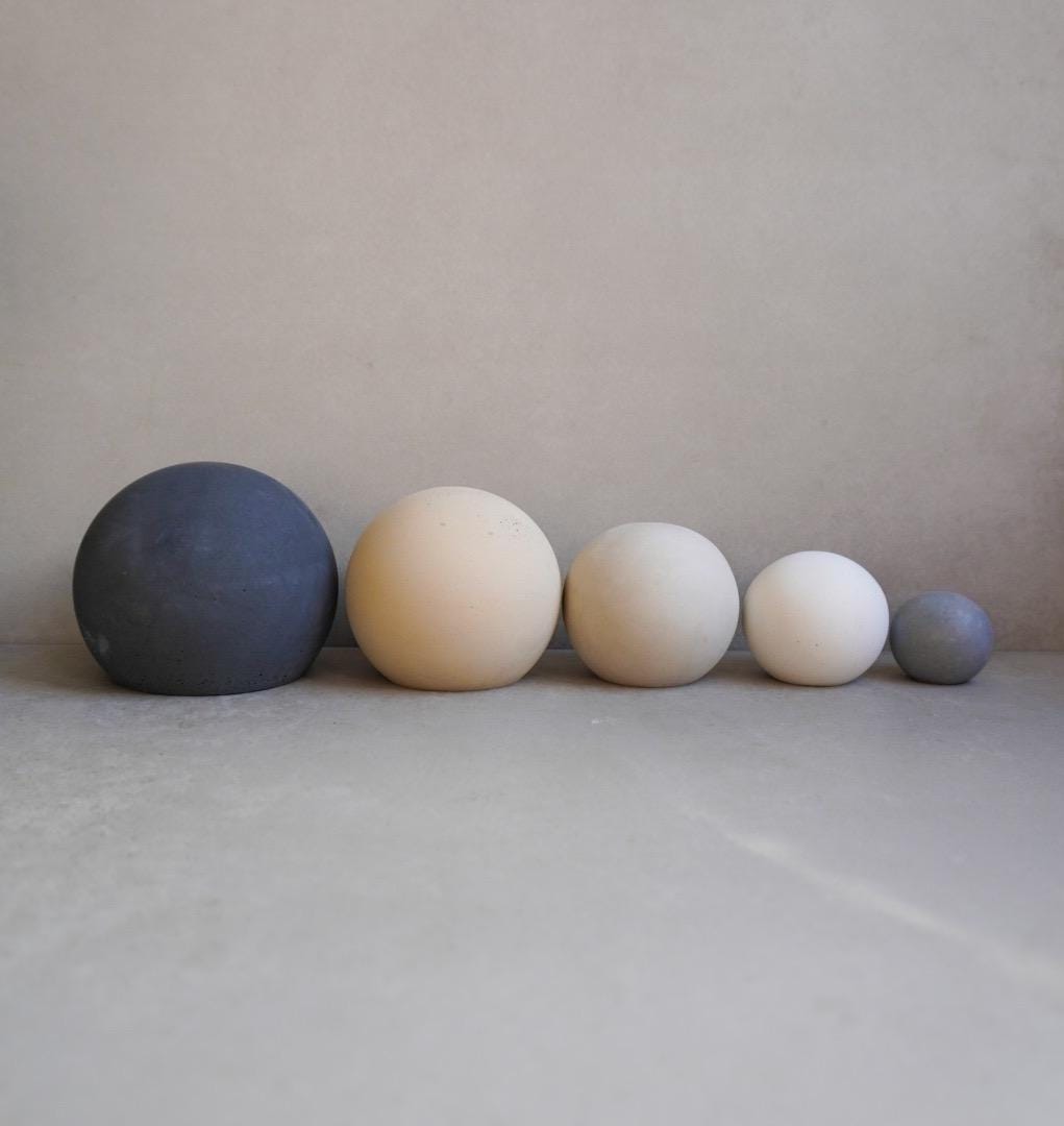 Concrete Paper Weight, Cement Sphere, Letter Press, Cement Decor, Minimalist Decor, Garden Ornament, Concrete Sculpture, Shelf Decor, Modern