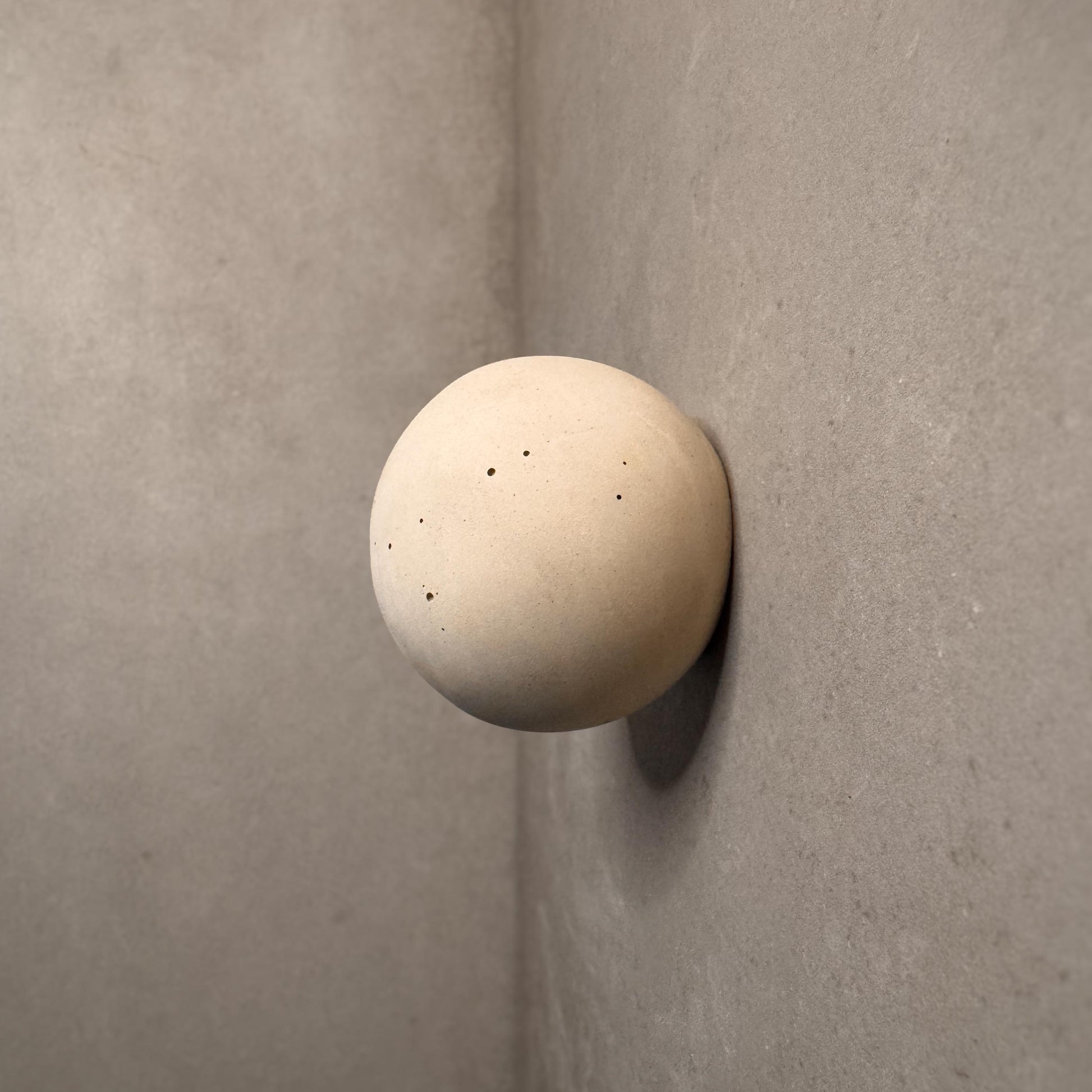 Round Cement Hook, Sphere Knob, Hat Hook, Modern Hook, Decorative Peg, Entryway Coat Hook, Wall Storage, Ball Hanger, Natural