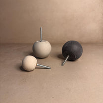 Round Cement Hook, Sphere Knob, Hat Hook, Modern Hook, Decorative Peg, Entryway Coat Hook, Wall Storage, Ball Hanger, Natural
