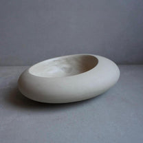 Concrete Ikebana Vase | Kokedama Display Vessel, Bonsai Pot with Drainage, Japandi Pot with Saucer, Pebble Pot, Calm Aesthetic, Wabi Sabi
